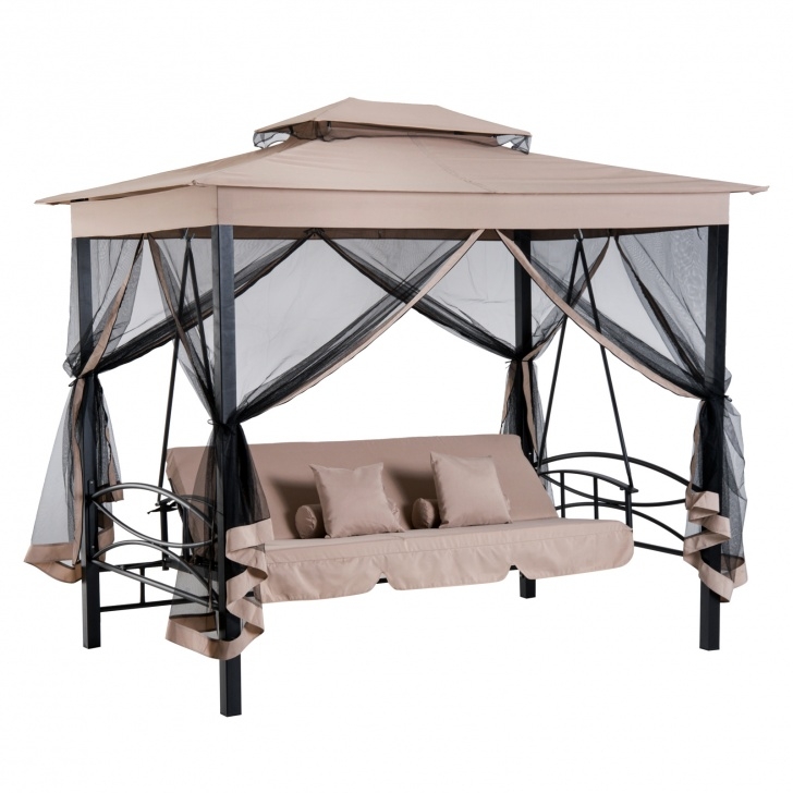 3 Person Swing With Canopy Outsunny 3 Person Outdoor Patio Daybed Gazebo Swing With Image 608
