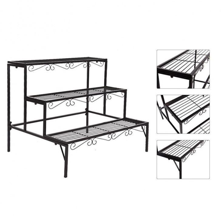 3 Tier Plant Stand Indoor Outdoor Indoor Metal Pot Plant Stand Garden 3 Tier Planter Photo 975