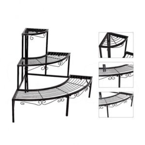 3 Tier Plant Stand Indoor Outdoor Indoor Pot Plant Stand Garden Metal 3 Tier Planter Image 151