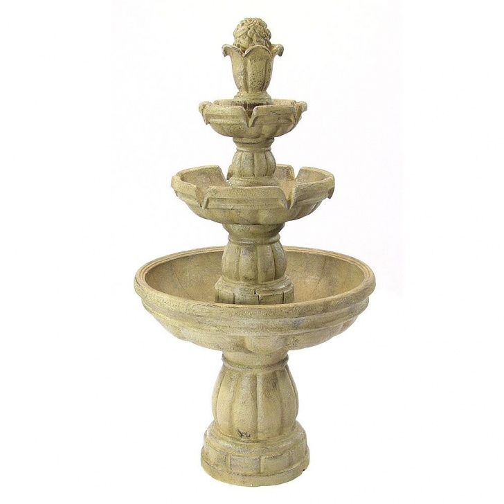 3 Tier Water Fountain Sunnydaze Decor 48 In. 3-Tier Outdoor Water Fountain-Fc Image 714
