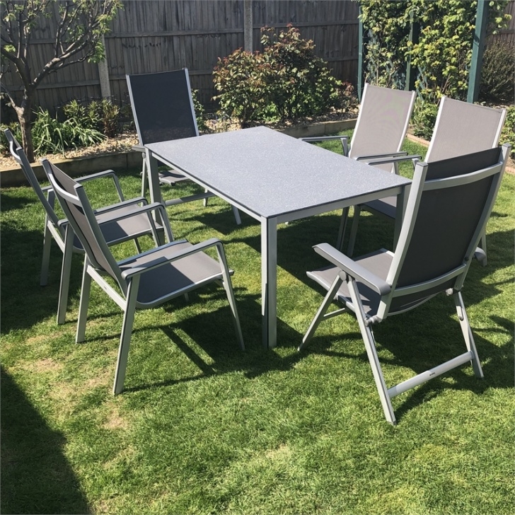 6 Seater Patio Set Mwh Elements 6 Seater Garden Furniture Set Silver | Homebase Photo 458