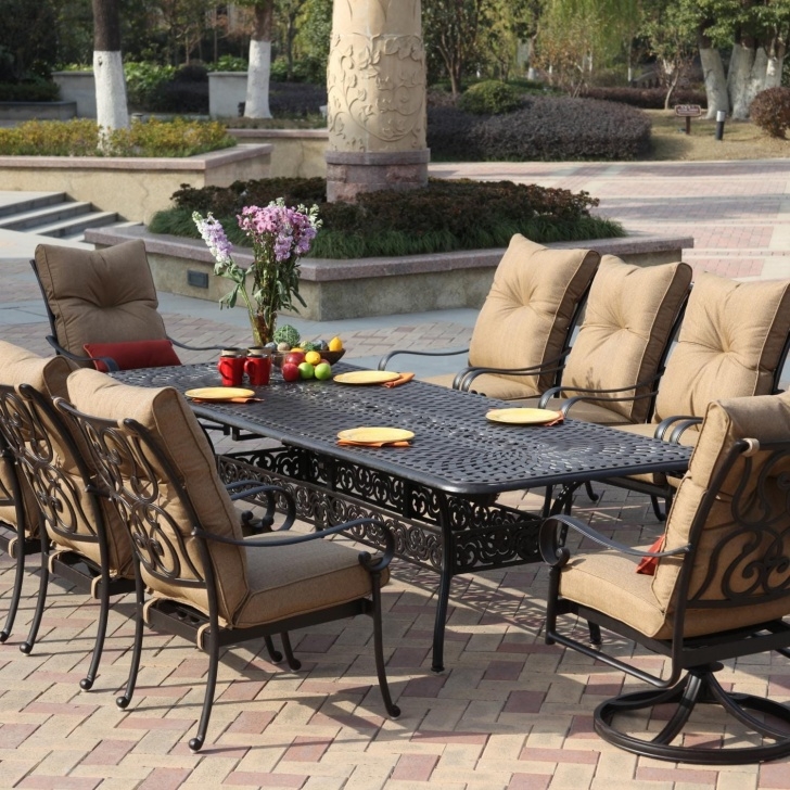 Aluminum Patio Dining Set Santa Anita 11 Piece Cast Aluminum Patio Dining Set W/ 92 Image 816