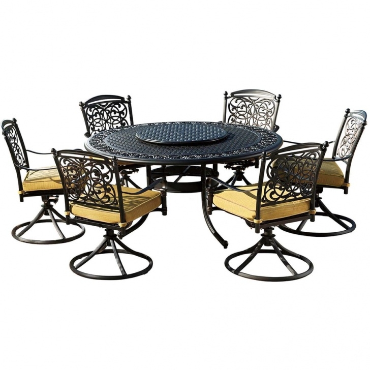 Aluminum Patio Dining Set Sunjoy 7-Piece Cast Aluminum Patio Dining Set At Lowes Image 441