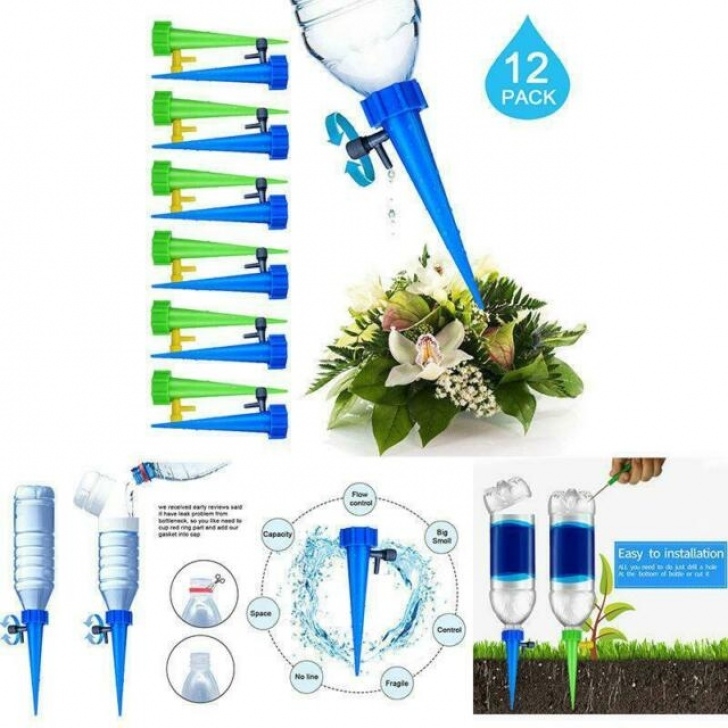 Automatic Drip Watering System Indoor Automatic Drip Waterer Spike Tender Houseplant Plant Image 093