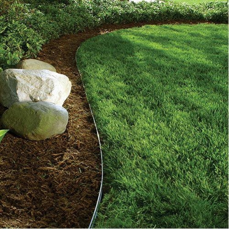 Black Metal Landscape Edging Border Permaloc Set Of Six 8-Foot Long Sections - Aluminum Milled Image 417