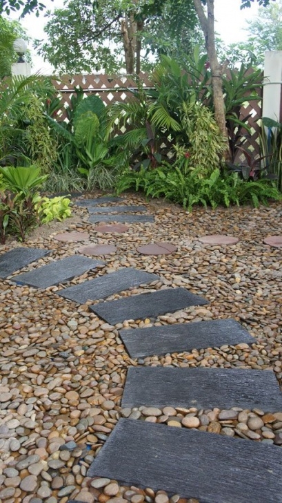 Black Pebbles For Landscaping Polished Black Pebbles And Blue Stone Walkway - Google Photo 217