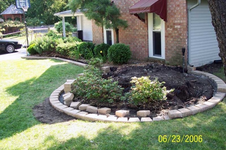 Brick Flower Bed Border Brick Driveway Image: Brick Edging Picture 241