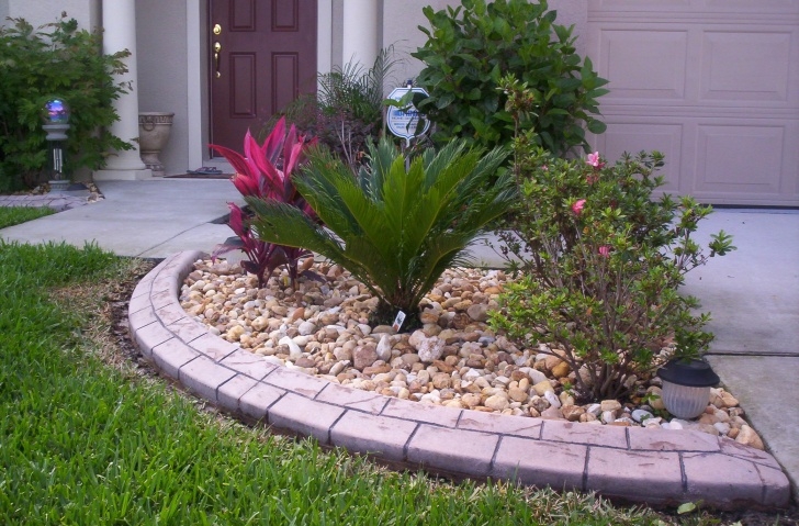 Brick Flower Bed Border Cape Concrete Designs - Landscape Curbing Picture 056