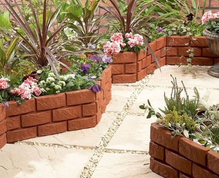 Brick Flower Bed Border Good Ideas Instant Brick Effect Garden Border (1169) Lawn Picture 280