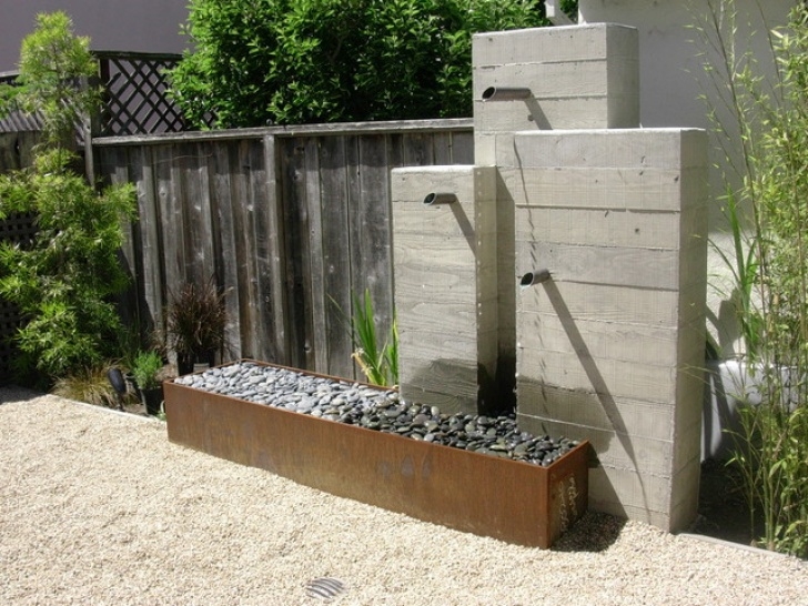 Contemporary Outdoor Water Fountains Modern Outdoor Fountains Photo 380