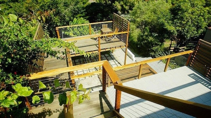 Decking On A Sloped Garden Sloped Backyard Deck Ideas Picture 351
