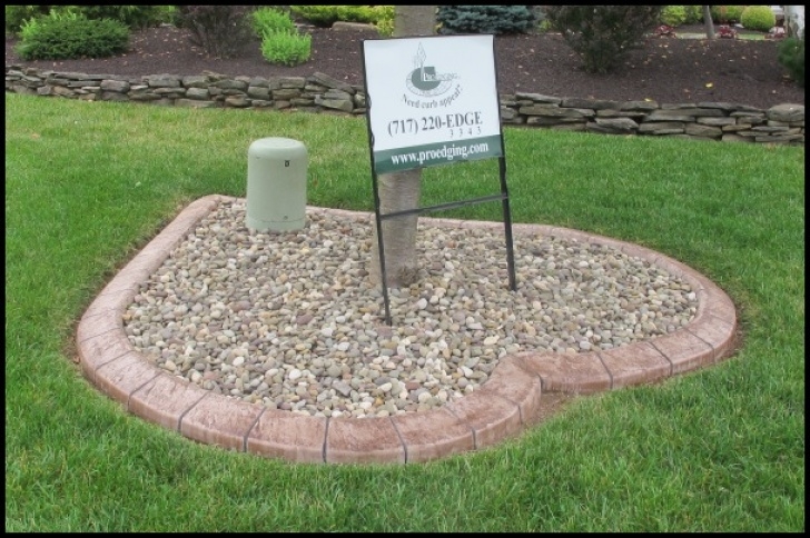 Decorative Flower Bed Edging Stamped Concrete Landscape Edging Curbing Decorative Photo 533