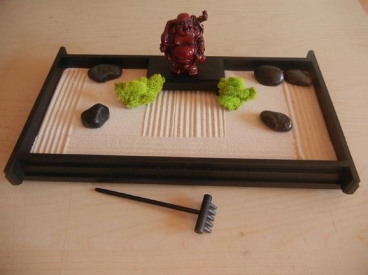 Diy Tabletop Zen Garden L-03Hb Large Desk Or Table Top Zen Garden With Wooden Happy Photo 304