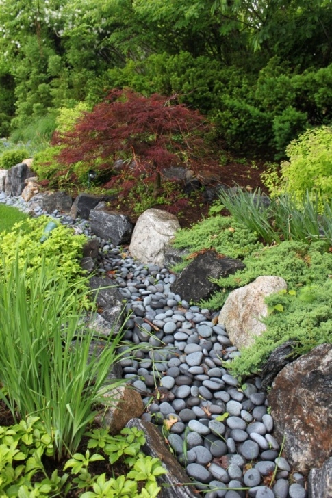 Dry Landscape Garden Landscaping With River Rock &amp; Dry River Rock Garden Ideas Image 920
