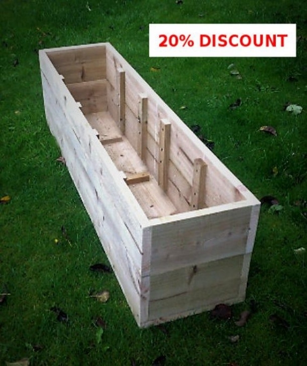 Extra Large Planter Boxes 20% Sale - Extra Large Wooden Planters / Raised Beds Image 973