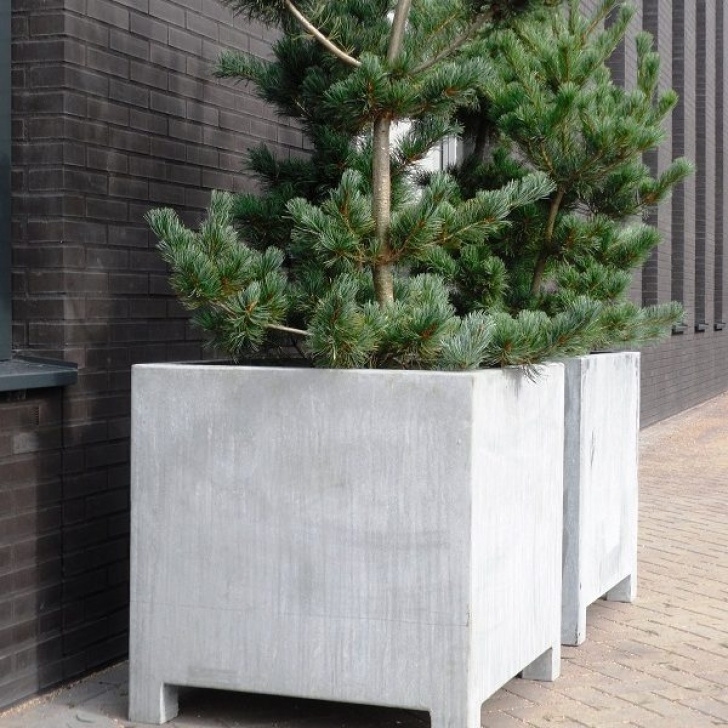 Extra Large Pots For Outdoor Plants Vadim Square Planter - Galvanised Steel | Taylor Made Planters Picture 869
