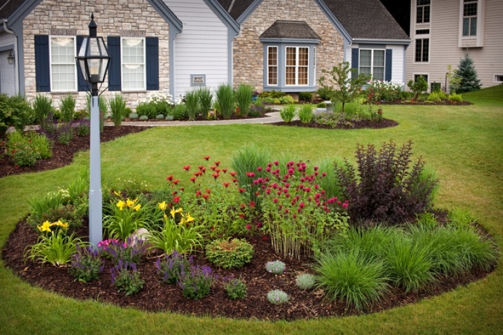 Front Yard Flower Bed Designs Germantown - Country Casual - Traditional - Landscape Picture 251