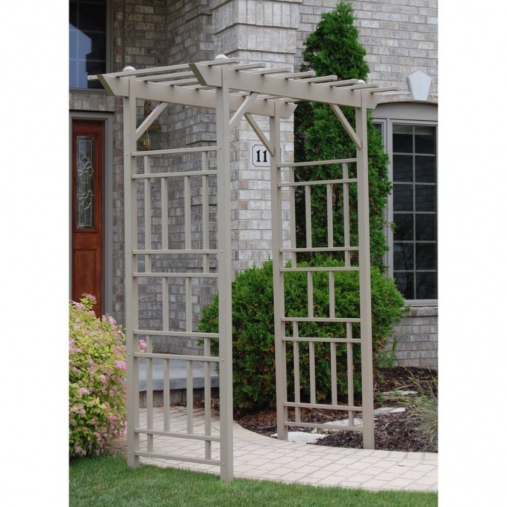 Garden Arch Home Depot Shop Dura-Trel 72-In W X 89-In H Brown Garden Arbor At Photo 067