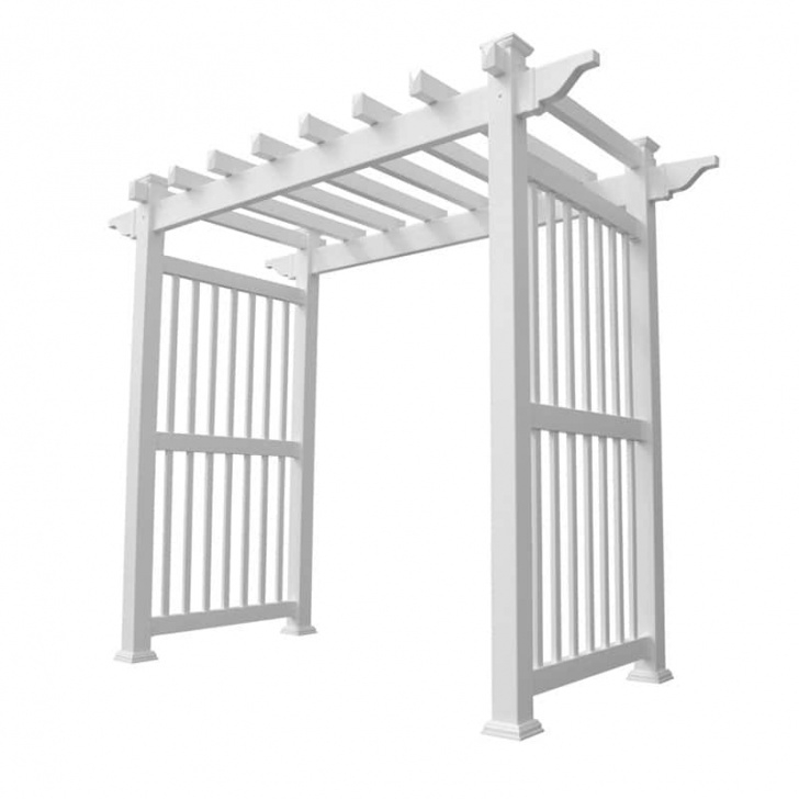 Garden Arch Home Depot Weatherables Imperial 8 Ft. Vinyl Pergola Arbor - Arbors Image 857