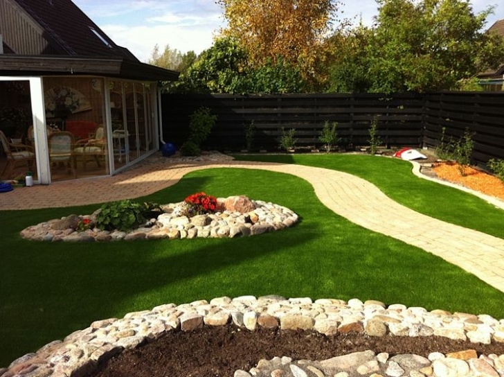 Garden Green Landscaping Green Garden With Artificial Grass | Backyard Landscaping Picture 600