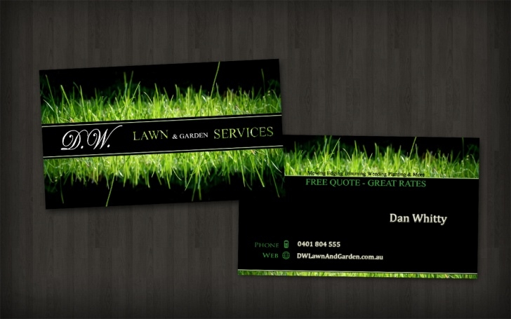 Garden Maintenance Services Modern, Bold, Business Business Card Design For D.w. Lawn Image 774