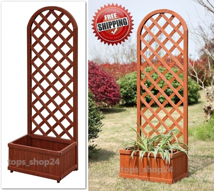 Garden Planters With Trellis Garden Planter Box Built-In Trellis Flower Vines Home Photo 951