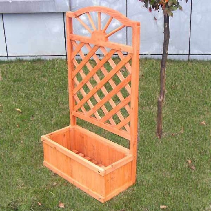 Garden Planters With Trellis Greenfingers Fsc Wooden Fir Sunshine Garden Rectangular Picture 198