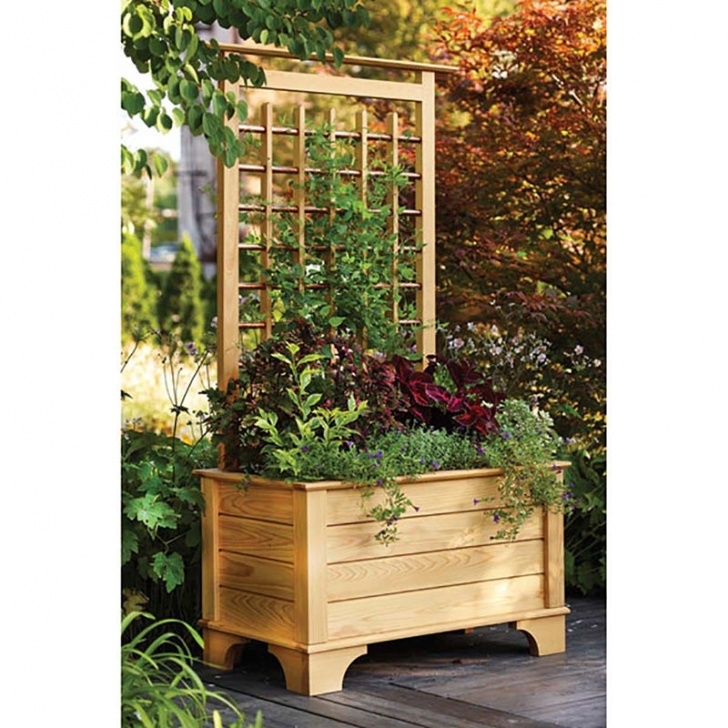 Garden Planters With Trellis Planter Box And Trellis Woodworking Plan From Wood Magazine Picture 500