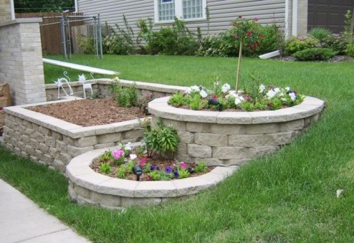Garden Retaining Wall Blocks Information About Rate My Space | Tiered Landscape Picture 660