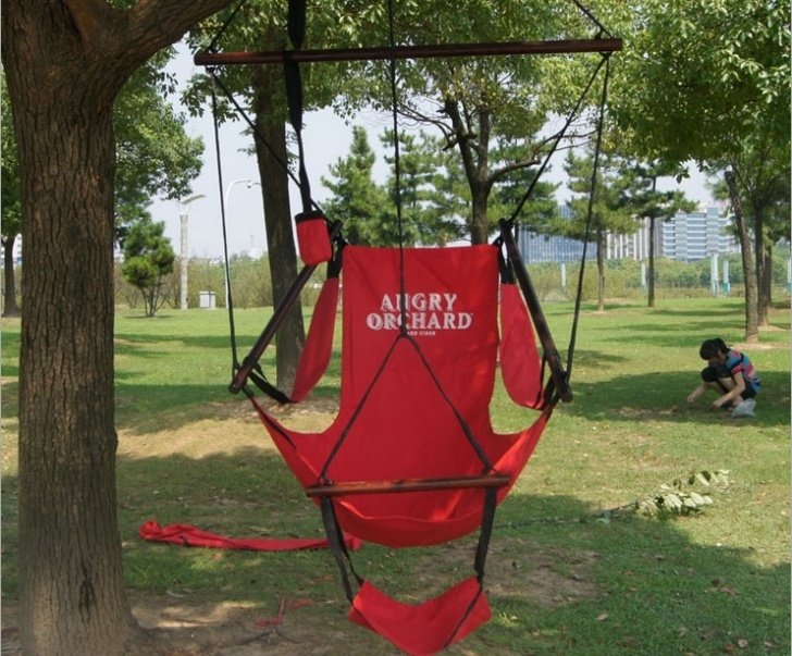 Garden Swings For Adults Summer Adult Casual Tree Hanging Chairs Outdoor Red Canvas Picture 267