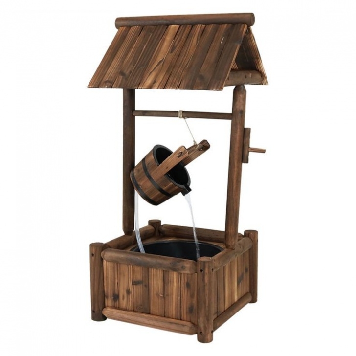 Garden Wishing Well Home Depot Sunnydaze Decor Rustic Wood Wishing Well Outdoor Fountain Photo 620