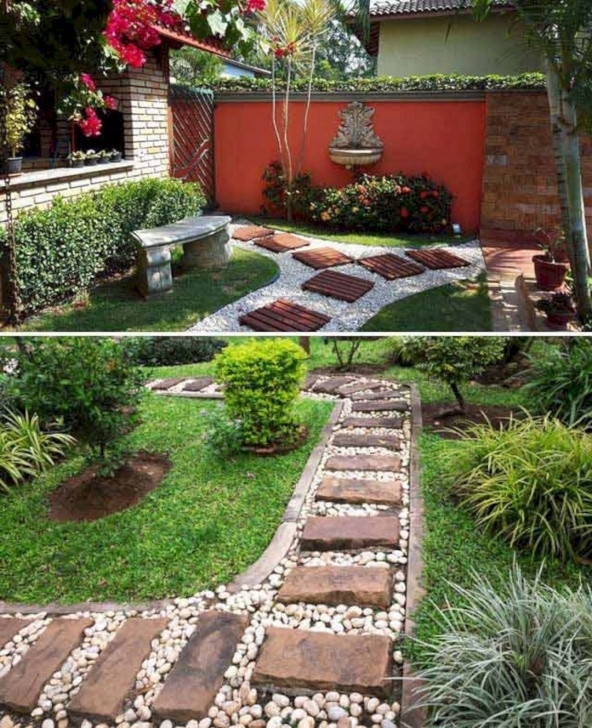 Gravel Landscape Front Yard 25+ Best And Beautiful Stepping Stones Design Ideas For Picture 015