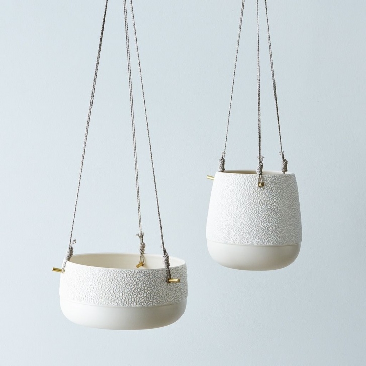 Hanging Flower Pots Indoors 1 Ceramic Hanging Planter, Styled 4 Ways Picture 465