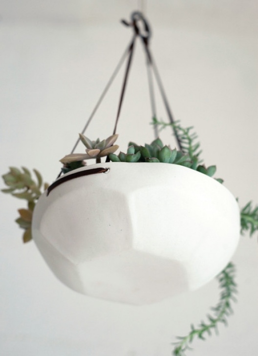 Hanging Flower Pots Indoors Faceted Hanging Tray - Contemporary - Indoor Pots And Image 002