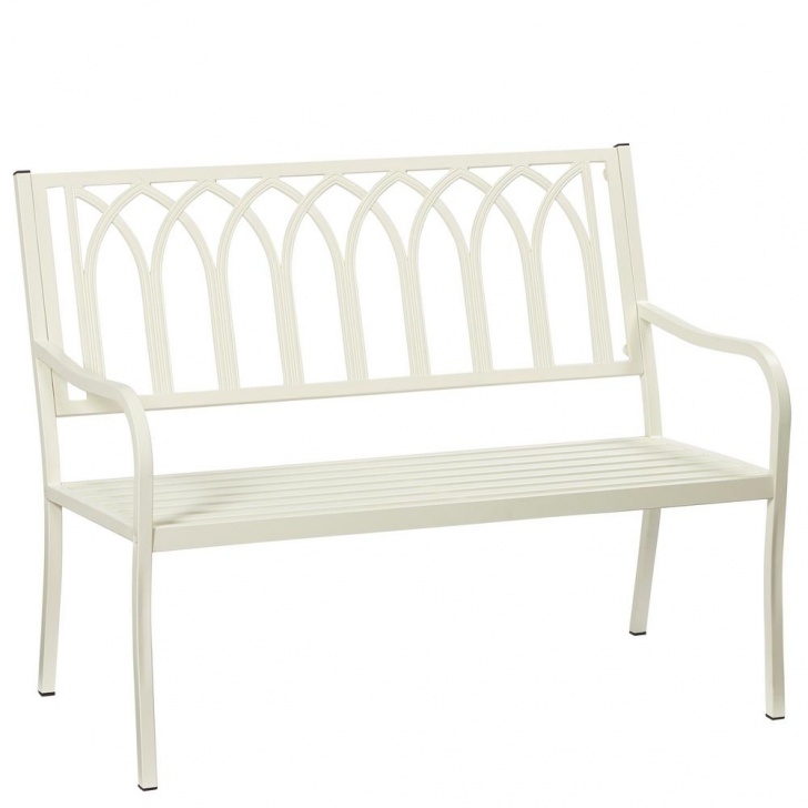 Home Depot Garden Bench Hampton Bay Isabella Lattice White Metal Outdoor Bench Photo 975