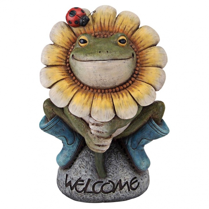 Home Depot Garden Statues Design Toscano 11.5 In. H Flowery Frog Garden Welcome Image 203