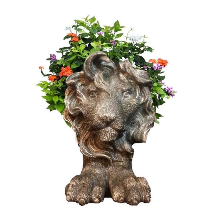 Home Depot Garden Statues Lion Statue Plant Graystone Holder Statue 9 In Mascot Photo 335