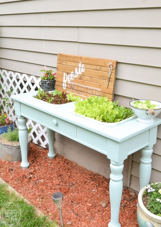 Homemade Raised Garden Bed Diy Raised Garden Bed (From An Old Sofa Table!) - Refresh Image 427