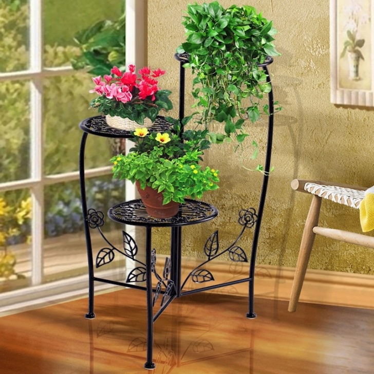 Indoor Outdoor Plant Stand Metal Outdoor Indoor Pot Plant Stand Garden Decor Flower Image 728