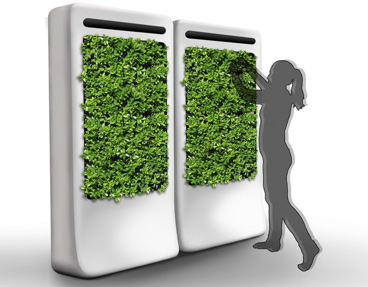 Indoor Vertical Garden Systems Freshwall Indoor Vertical Garden Purifies The Air While Image 423