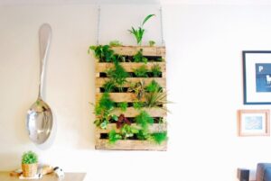 Kitchen Wall Herb Garden The Brew : Diy Pallet Living Wall Photo 450