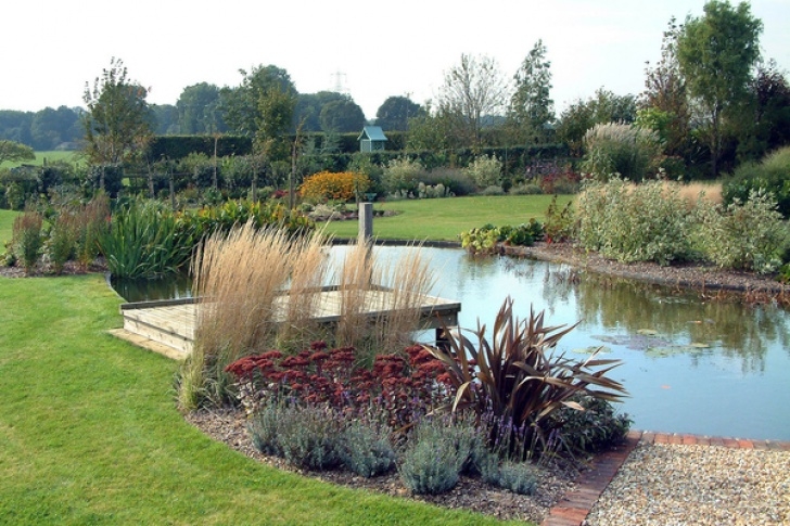 Landscaping Around A Pond Small Back Yard Ideas, Large Pond Landscaping Ideas Image 765