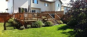 Landscaping Around Deck Backyard Landscaping - Contemporary - Landscape - Calgary Photo 055