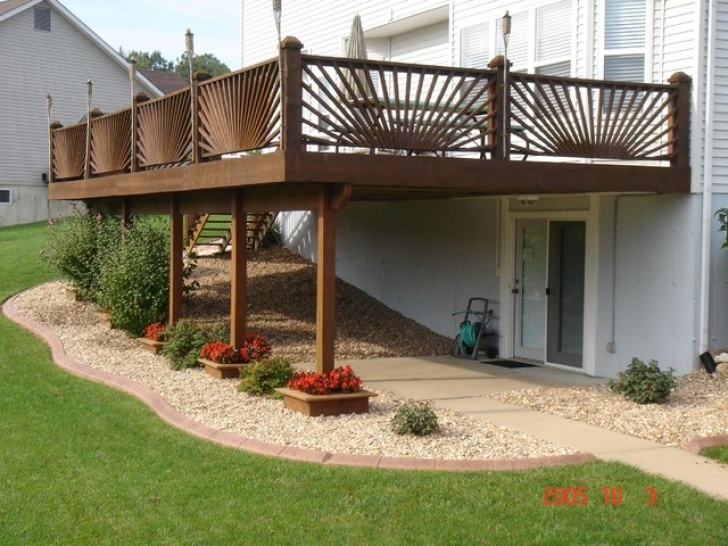 Landscaping Around Deck Residential Edging - Traditional - Deck - St Louis - By Picture 540