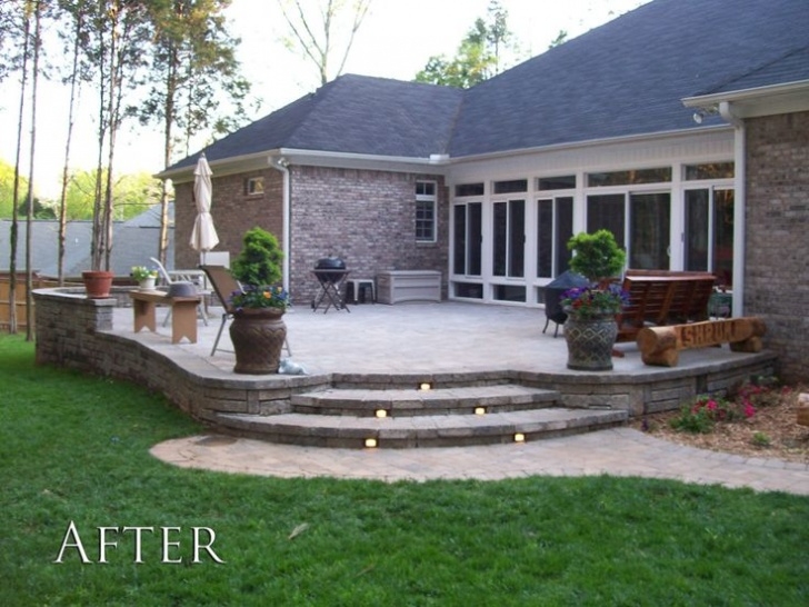 Landscaping Around Raised Deck Great Elevated Patio | Patio Makeover, Patio Stones Image 074