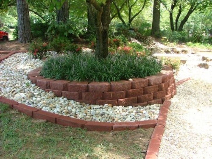 Landscaping Around Trees With Bricks Pavers Around Trees | Landscaping Around Stone Steps Photo 877