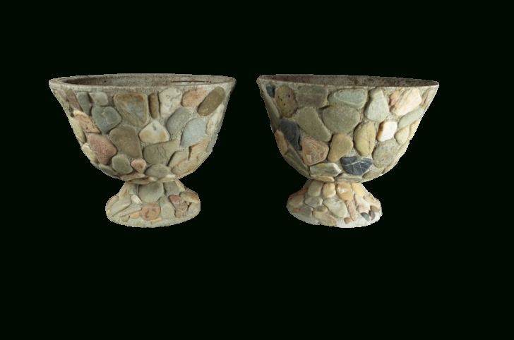 Landscaping With Pots And Pebbles Pair Of Composite And Pebble Garden Pots › Fontaine Decorative Image 825