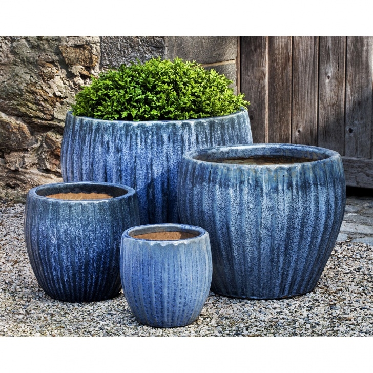 Large Ceramic Pots For Plants Andromeda Glazed Ceramic Planters Blue Kinsey Garden Decor Image 630