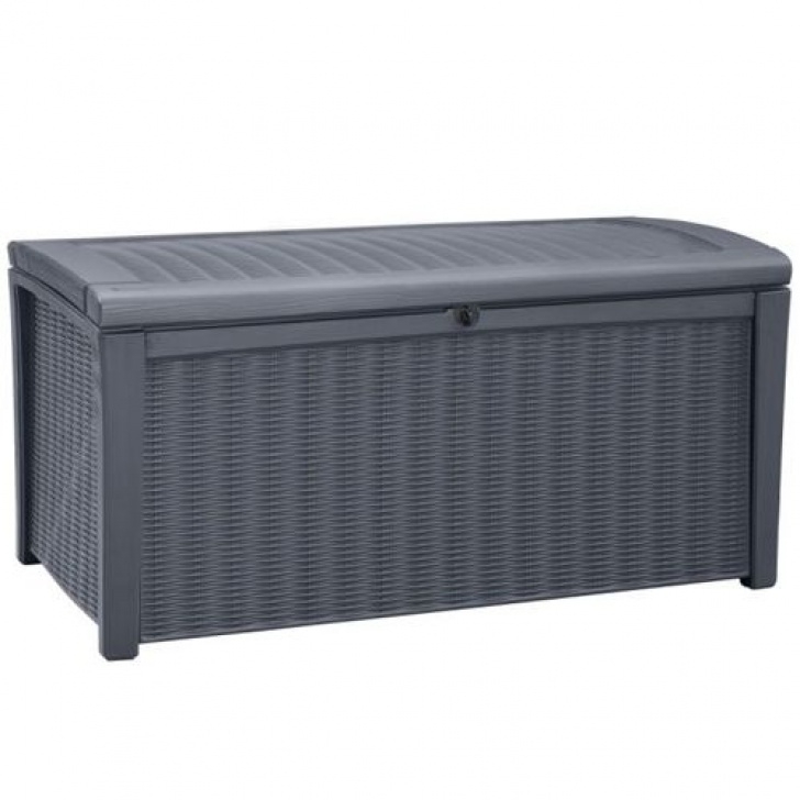 Large Outdoor Storage Containers Keter Borneo Large Outdoor Storage Box Chest Grey | Buy Image 481