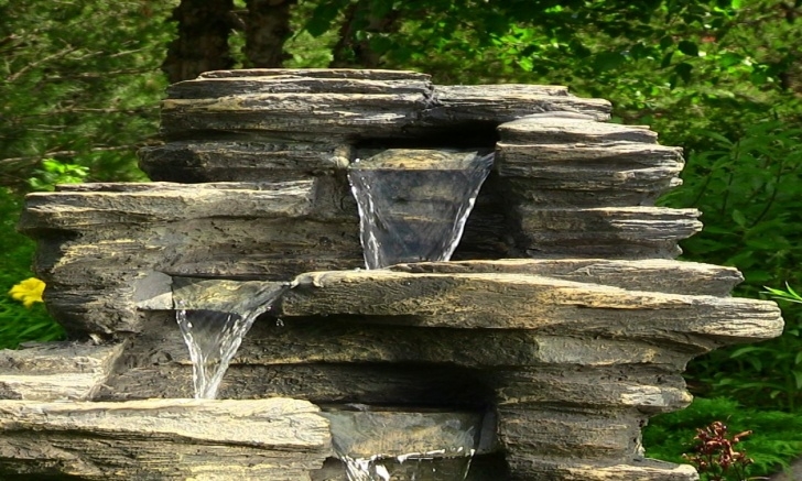 Large Outdoor Water Fountains Outdoor Waterfall Fountain, Large Lighted Outdoor Water Picture 024